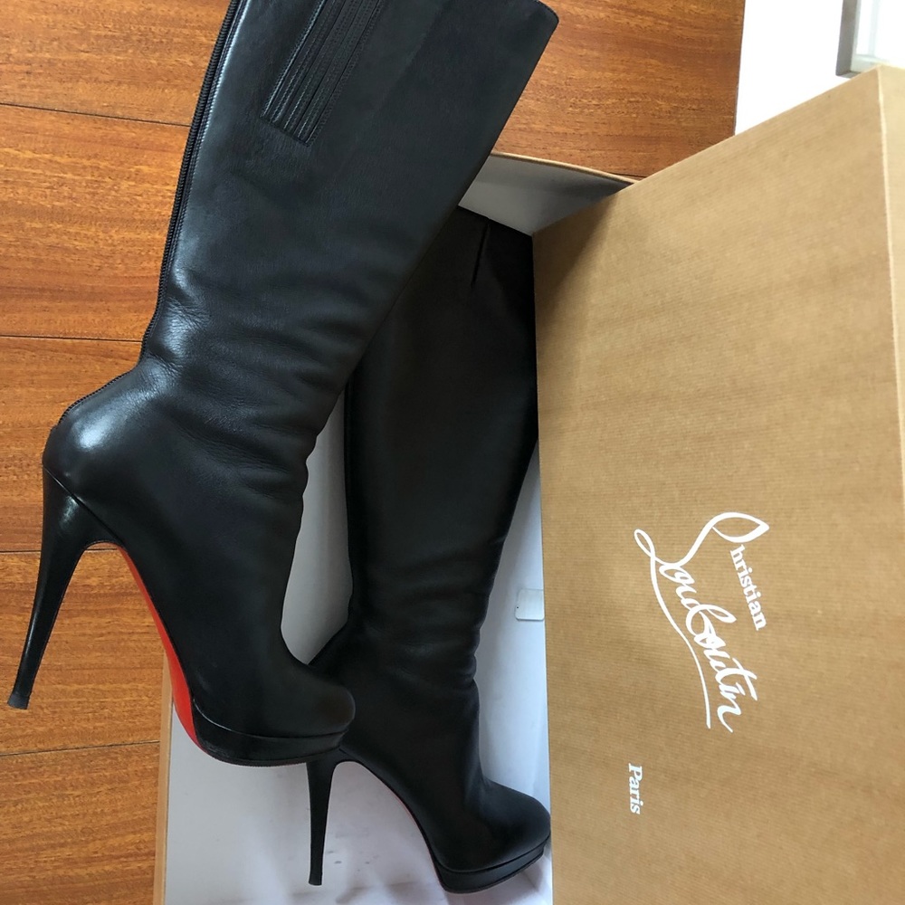 Christian Louboutin Black Heeled Boots